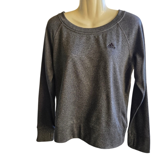 Adidas Women's Charcoal Sweatshirt - Picture 1 of 7